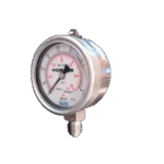 Manômetro inox 0 a 4 kg saída inf latão (0-60 psi)